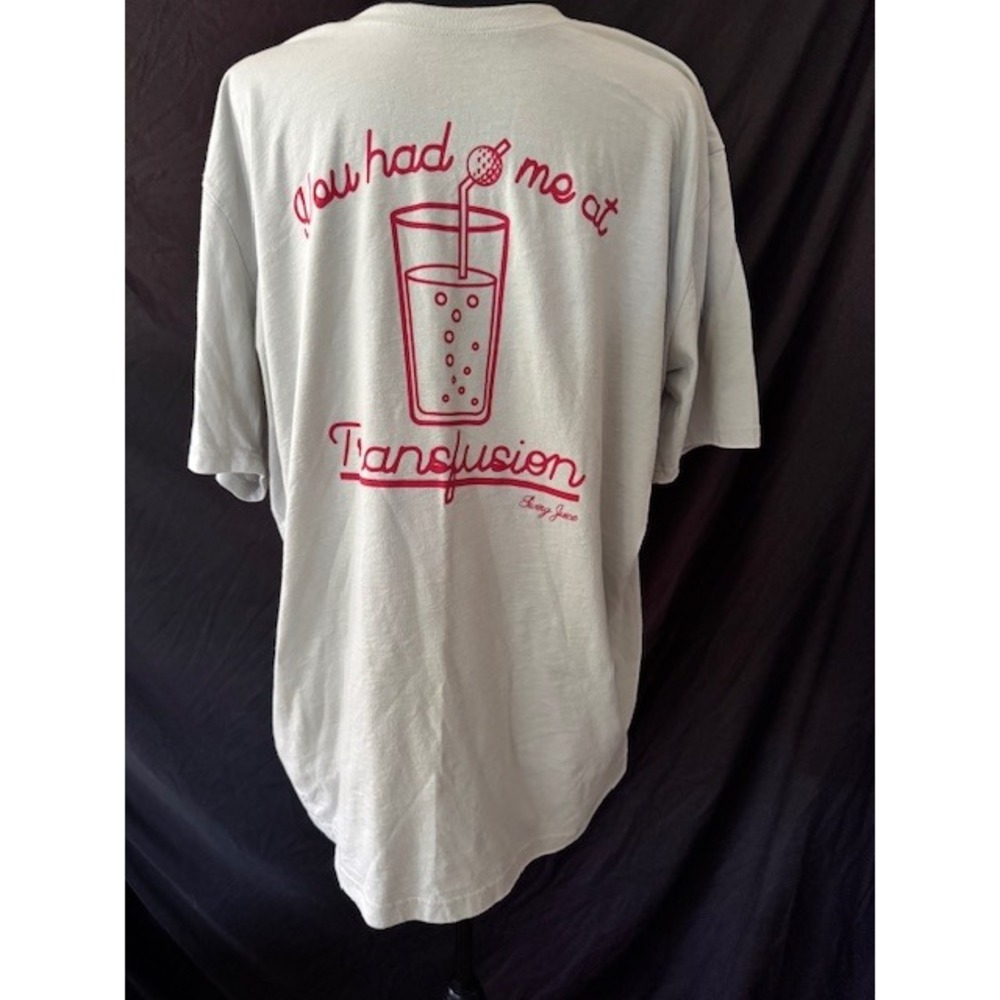SwingJuice Mens Transfusion Golf Graphic T-Shirt Grey 2XL You Had Me At Drink